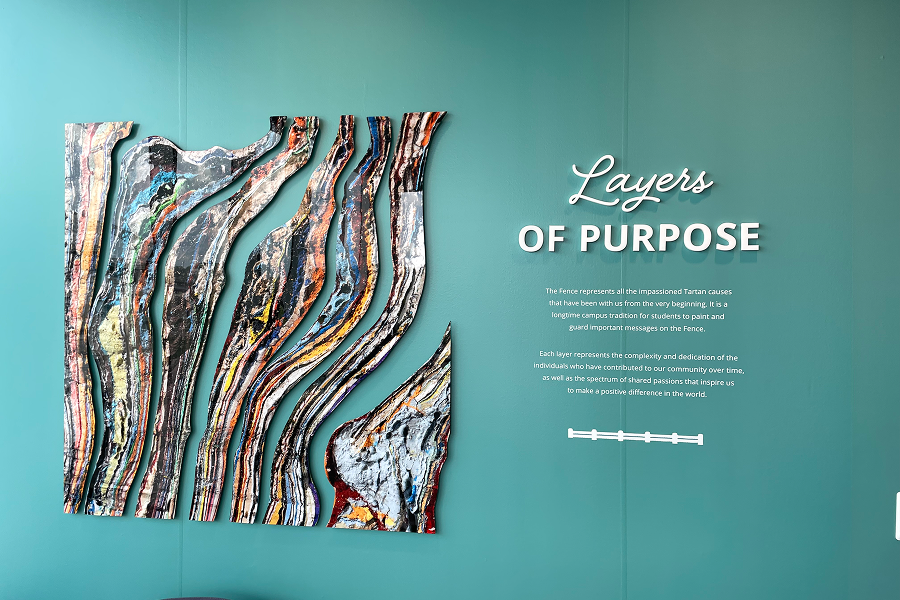 Art display on a wall