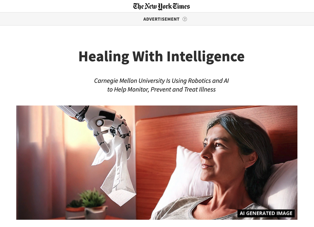 NYT Sponsored Content Ad
