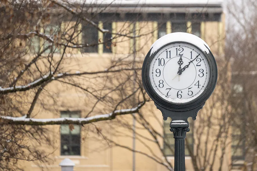 Clock on CMU campus